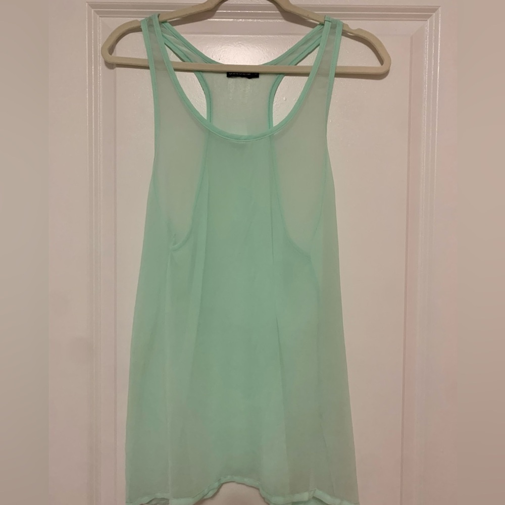 Mint Green Sleeveless Women's Top